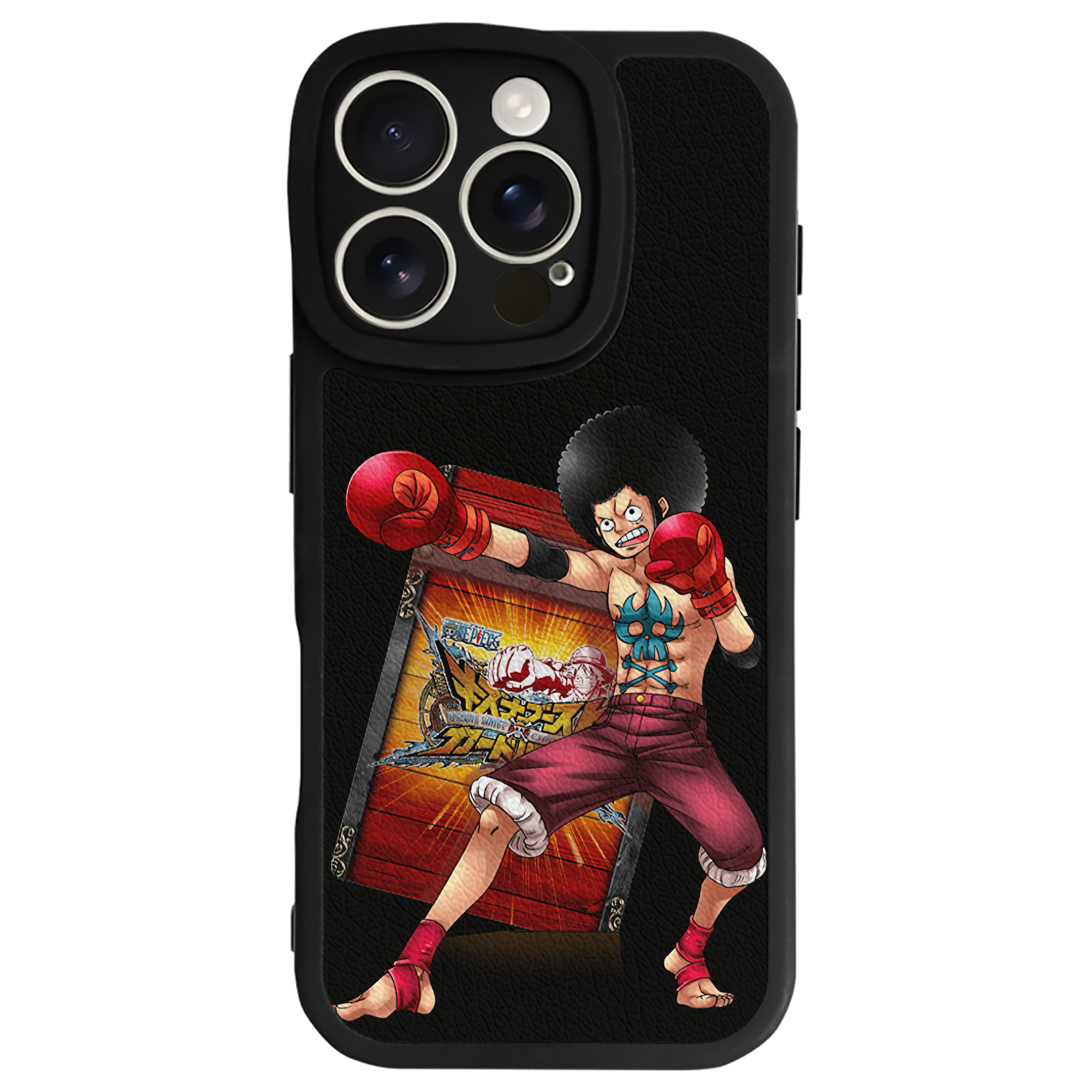 （画像用） ワンピース モンキー・D・ルフィ ONE PIECE Monkey D. Luffy 【iPhone 16シリーズ対応】シリコンスマホケース（レザー調） 材質：シリコン